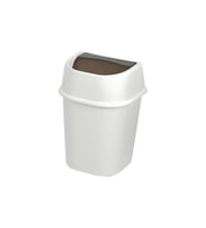 Hassas Kapaklı 13 Litre Beyaz Çöp Kovası, Pratik ve Şık Tasarım
