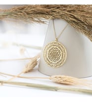 Yuvarlak Spiral Gümüş Kolye - Renk: Gold (Gold)