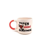 Yılın En Sinirli Öğretmeni Baskılı Kırmızı Kulplu P Öğretmenler Günü Kupa
