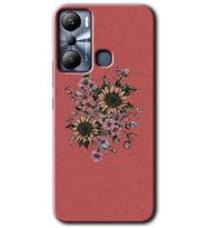 İnfinix Hot 20i Kılıf HD Desen Baskılı Kılıf - Retro Çiçek