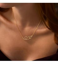 Kişiye Özel 925 Ayar Gümüş Minimal Kağıttan Uçak Kolye (Gold)