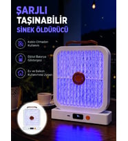 Taşınabilir Şarjlı Sivrisinek Öldürücü 365NM UV Işıklı Beyaz Model