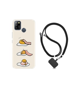 Infinix Smart 5 Kılıf Desenli Silikon Boyun Askılı Sweety Egg 1322