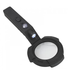 -7 Led Aydınlatma,Fener,Pusula,4X Büyütme Okuma Büyüteç Th-600557