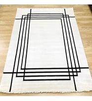 Hoom Rugs Casa 6004 Modern Salon Halısı (Beyaz)
