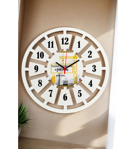 İnşaat Mühendisi Duvar Saati 40cm 002 (Beyaz)