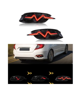 Honda Civic Arka Sis Lamba Kayar Led Pıano Black 2016-2021