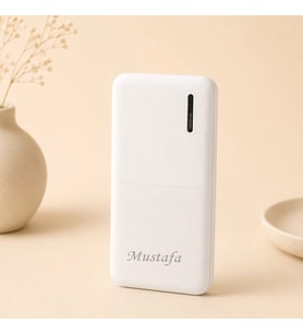 Kişiye Özel İsim Baskılı Powerbank 10000 mAh Hızlı Şarjlı PD Destekli Taşınabilir Şarj Cihazı