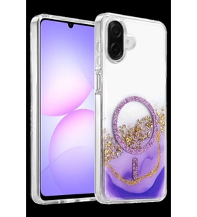 Onegif Galaxy A07 4G Lotus Simli Magsafe Kapak - Mor