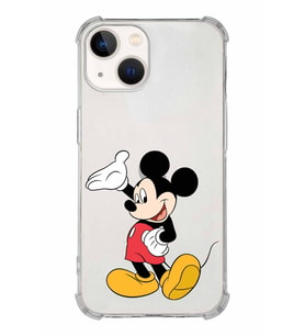 Apple iPhone 13 Mini Uyumlu Köşe Korumalı Antişok  Kapak Mickey Mouse Tasarımlı Şeffaf  Kılıf