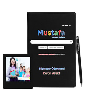 Bilgisayar Öğretmenlerine Özel Defter Kalem & Fotoğraflı İnstagram Çerçeve Hediye Seti