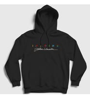 Presmono Unisex Siyah Sign Beatles John Lennon Kapüşonlu Sweatshirt 35299tt