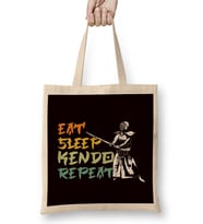 Eat Sleep Kendo Samurai Katana Japan Martial Arts Fighter Bez Çanta Uzun Saplı