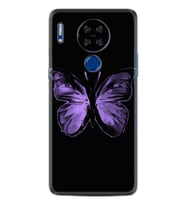 Reeder P13 Blue Max Lite Kılıf Resimli Desenli Silikon Boyun Askılı Black Butterfly 1879