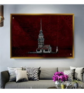 Altın Çerçeveli dekoratif tablo l1931 (Gold)