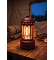 Glr L800BR Retro Tasarım Şarjlı Kamp Lambası - 250 Lümen Vintage Fener