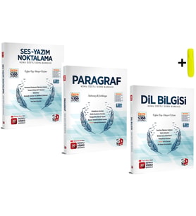 3D Yayınları Paragraf Dil Bilgisi Ses-Yazım Noktalama Konu Özetli Soru Bankası Seti