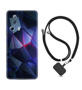 Xiaomi Mi 13 Lite Kılıf Resimli Boyun Askılı İpli Desenli Silikon Series Üçgenler 2 1872