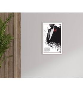 BK Home Godfather Baba Tasarımlı Dekoratif Ahşap Beyaz Çerçeveli Tablo-21
