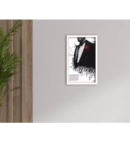 BK Home Godfather Baba Tasarımlı Dekoratif Ahşap Beyaz Çerçeveli Tablo-21