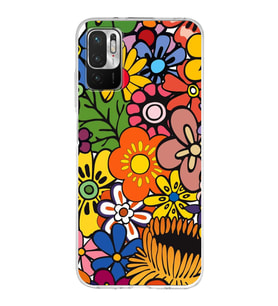 PrintiFy Xiaomi Redmi 10 5G ile Uyumlu 1mm Slim Fit Retro Renkler 2 Baskılı Şeffaf  Kılıf
