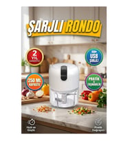 Mini El Rondosu Şarjlı Doğrayıcı Blender 250 ML USB Taşınabilir Rondo