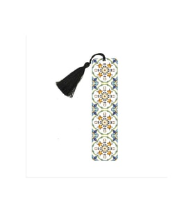 Italyan Desen Baskılı, Püsküllü Kitap Ayracı(hediyelik Bookmark,ayraç-132