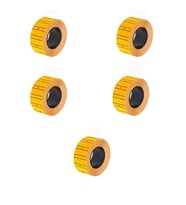 Motex Tanex Makine Etiketi Kraft Fiyatlandırma Numaralandırma Bant-12x21 mm -800'lü -Turuncu- 5 Adet