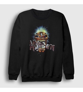 Presmono Unisex Siyah Eat Iron Maiden Sweatshirt