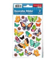 TANEX KIDS TNX-27231 DEKORATİF ETİKETLER - PUFFY KELEBEKLER SERİSİ STICKER