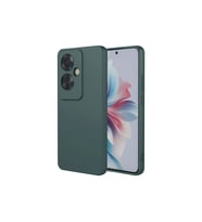 Oppo Reno 11f Kılıf First Silikon - Koyu Yeşil