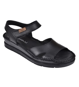 Forelli Hakiki Deri Comfort Kadın Sandalet FOR-AYANA SİYAH