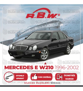 RBW Mercedes E W210 1996 - 2002 Ön Muz Silecek Takımı (Siyah)