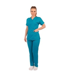 Emel Tekstil Doktor Terikoton Petrol Mavisi  Forma Cerrahi Takım Uniforması (SAKS MAVI)