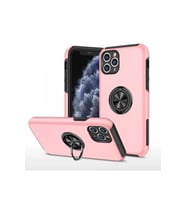Newface Apple iPhone 11 Pro Max Kılıf Elit Yüzüklü Kapak - Pembe