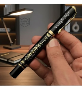 Kişiye Özel Besmele Motifli Metal Kalem - Kutulu Hediye Paketli