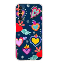 PrintiFy Huawei P Smart 2021 ile Uyumlu Retro Color 3  Kamera Korumalı Şeffaf  Kılıf