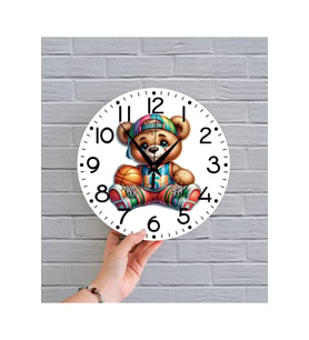 bilge Tasarım BASKILI ÇOCUK ODASI Duvar Saati 30 x 30CM (Karışık)