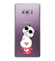 Samsung Galaxy Note 9 Uyumlu Kamera Korumalı Kapak Coolcat Tasarımlı  Şeffaf  Kılıf