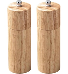 Bambu Ahşap Gövdeli Tuz Karabiber Değirmeni Baharat Öğütücüsü 16 Cm - 2 Adet - 377