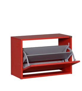 Adore Mobilya Step Oturaklı Ayakkabılık-Kırmızı 60x42x30 cm (GxYxD)