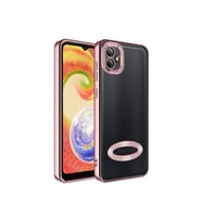 Samsung Galaxy A04 Uyumlu Kılıf Kamera Korumalı Logo Gösteren Zore Omega Kapak