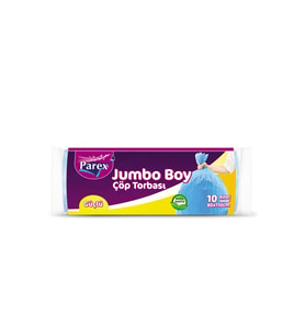 Güçlü Çöp Torbası Jumbo Boy 10'lu 80 x 110 cm 25 Paket 1 Koli