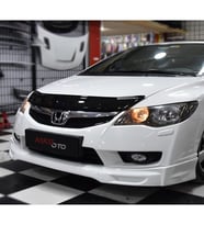 Honda Civic FD6 2006-2012 Ön Kaput Koruyucu Rüzgarlığı Piano Black 3.2 mm Kalın Plastik