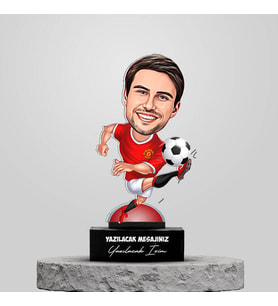 Kişiye Özel Futbolcu Karikatürlü Biblo