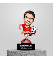 Kişiye Özel Futbolcu Karikatürlü Biblo