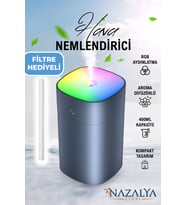 400 ml Ultrasonik Hava Nemlendirici ve Aroma Difüzörü, Gri Renk