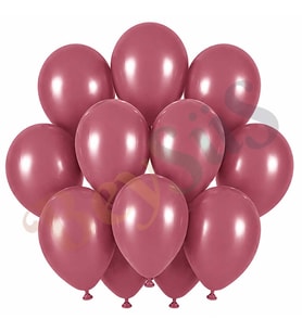 Yaban Çileği Renk Lateks Retro Balon (30 cm) - 12 Adet