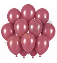 Yaban Çileği Renk Lateks Retro Balon (30 cm) - 12 Adet