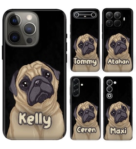 Xiaomi Redmi Note A5 10 11 12 12S 13 13C 14C 15 15C Pro Plus 4g 5g Kılıf YeniSeri Kişiye Özel İsim Yazılı Silikon Kapak Minnoş Pug